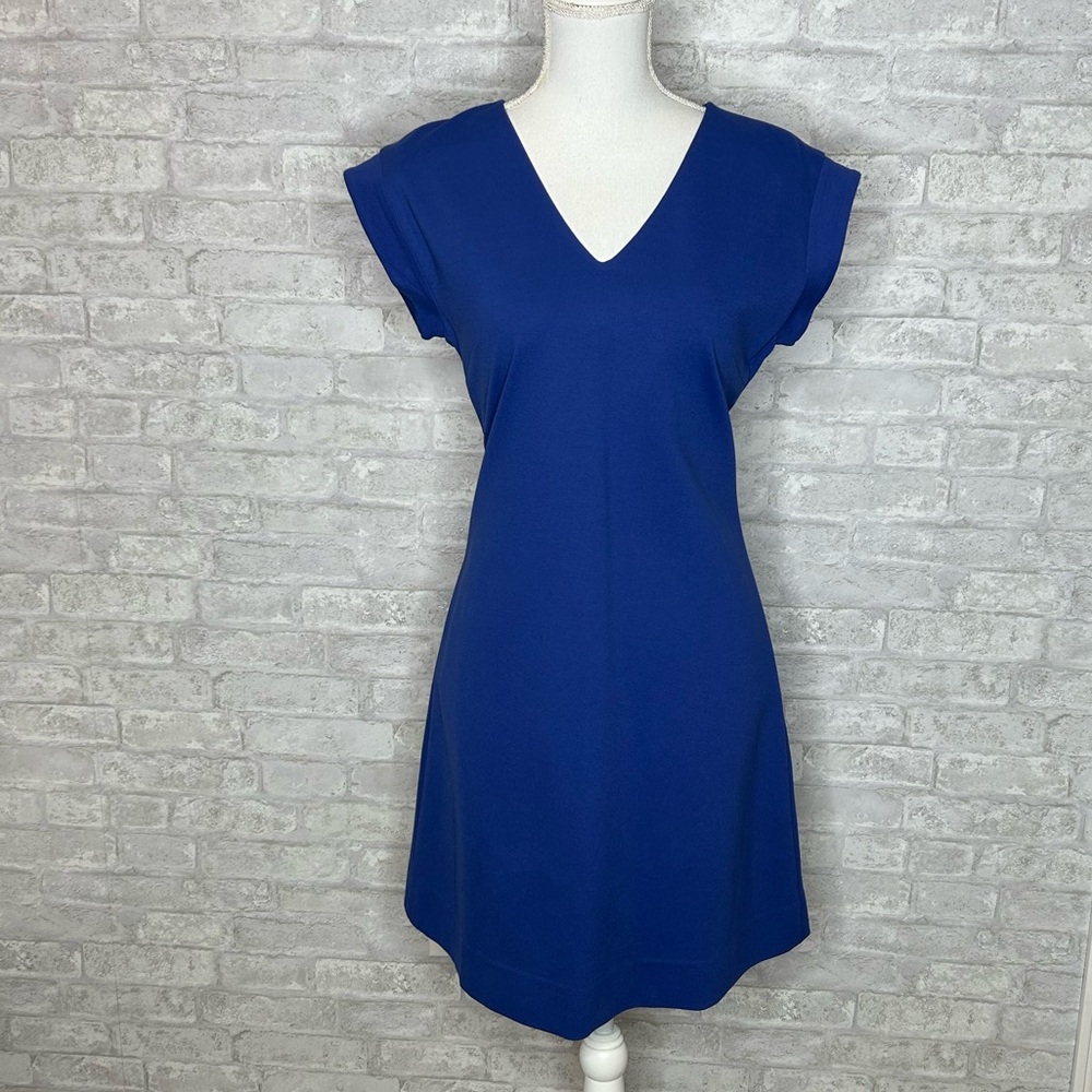 Kate Spade Elegant Blue V-Neck Dress 8